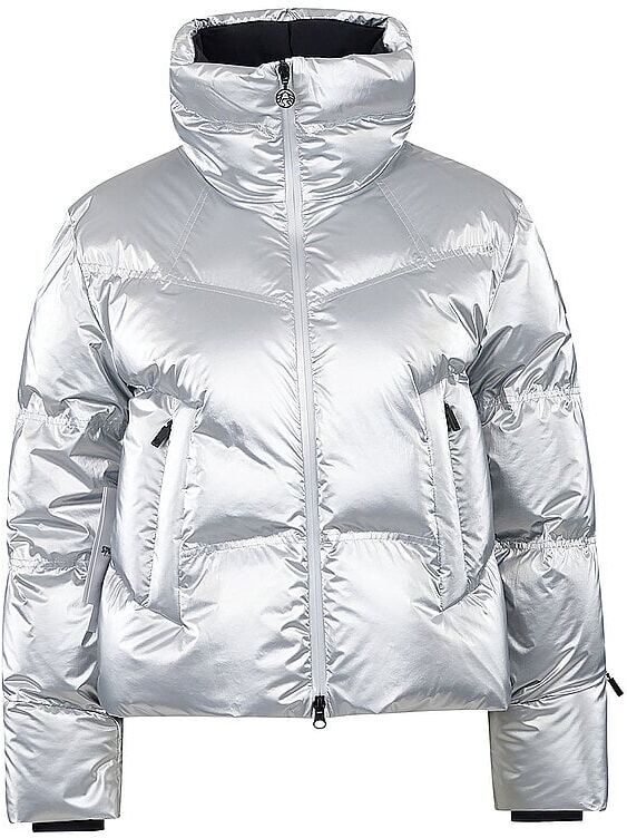 SPORTALM Damen Daunen Skijacke in trendiger Metallicoptik hellgrau   42 W