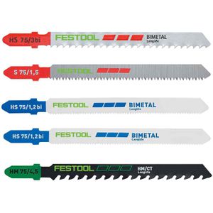 Festool Stichsägeblätter STS-Sort/21 P/M/B, 578072, für Kunststoff, Metall & Gips, mit Box, 21-teilig