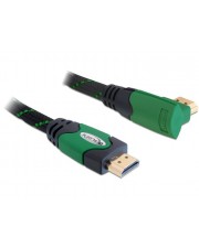 Delock High Speed HDMI with Ethernet mit Ethernetkabel M bis M 3 m rechts-gewinkelter Stecker (82953)