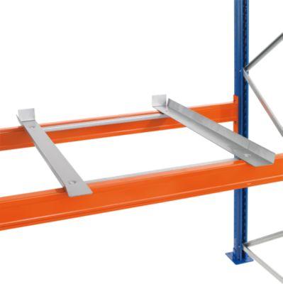 Schulte Lagertechnik Containerauflagen-Set für Palettenregale, B 800 x T 1100 mm, für Holmtiefe 50 mm, verzinkt