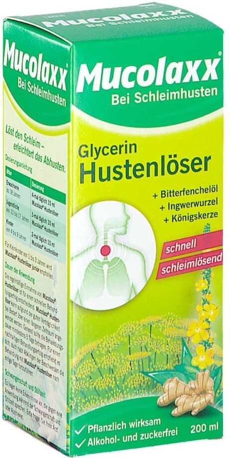 Mucolaxx Glycerin Hustenlöser bei Schleimhusten 200ml