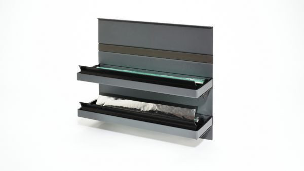 Naber Linero MosaiQ rolhouder 2-laags grafietzwart