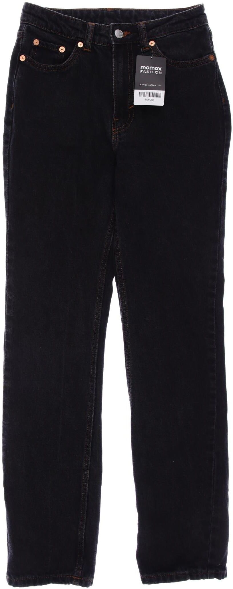 Weekday Damen Jeans, Schwarz, Gr. W24, Baumwolle - Second Hand