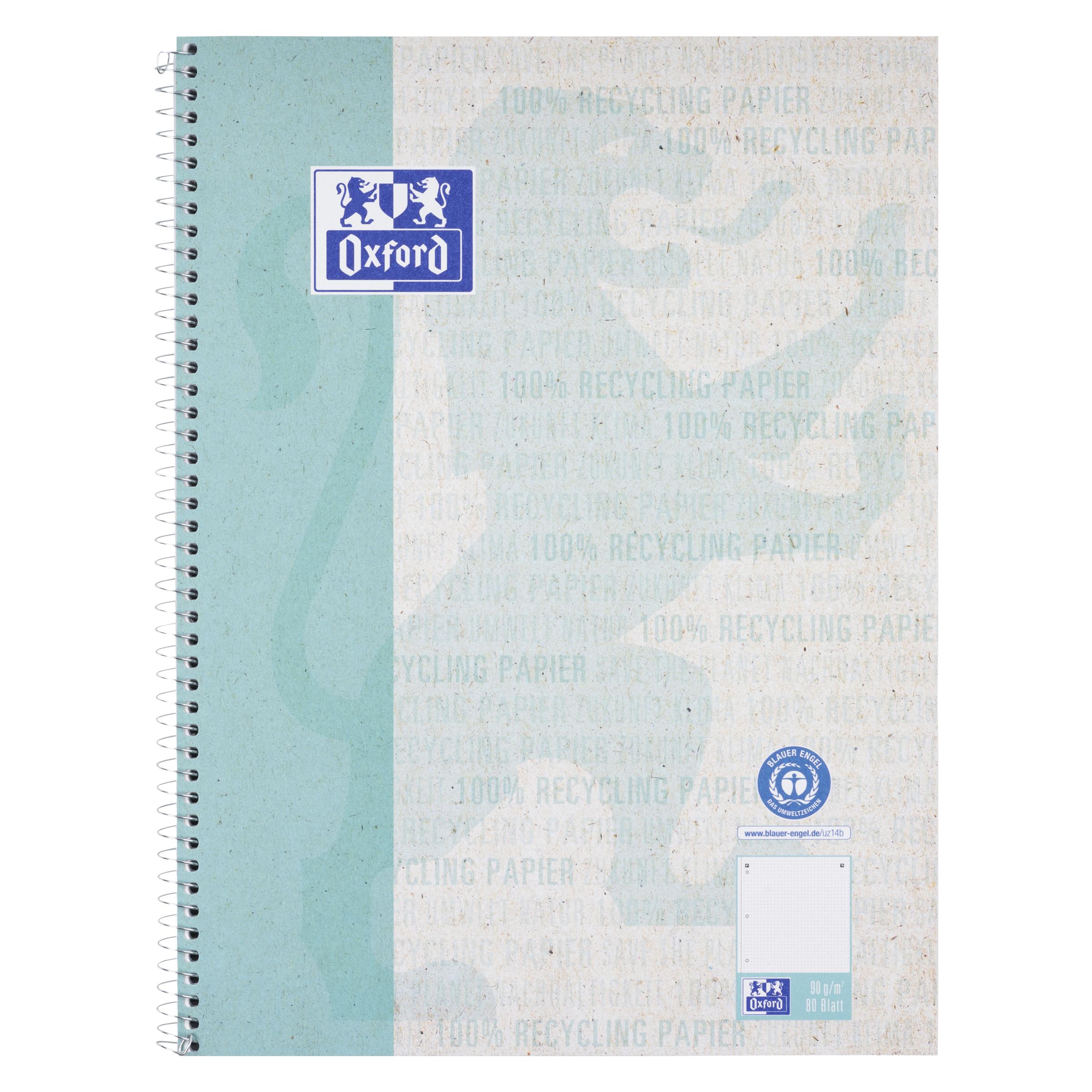 Oxford Recycling Collegeblock, A4+ (A4+, Gepunktet, Weicher Einband) (400159353)