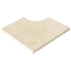 WESERWABEN® Pool- / Beckenrandsteine - Solum Champagne Innenwinkel R15 49,5 x 31 x 3,2 cm Flache Steine