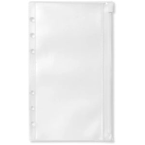 Filofax Gleitverschlussbeutel 133618 Personal, A6, aus 0,20mm EVA-Folie, transparent, mit Abheftrand