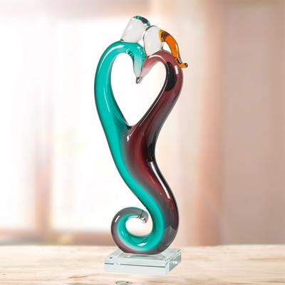 Dale Tiffany Unity Heart Handcrafted Art Glass Figurine