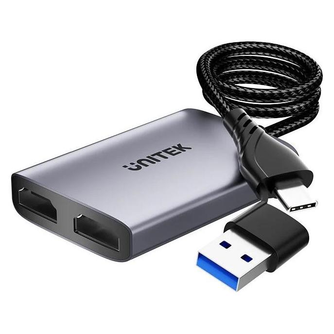 Unitek USB-A/USB-C | 2x HDMI Adapter - V1427A01 (V1427A01)