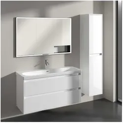 Villeroy und Boch Skyla Hochschrank C80101VE 2 Türen, 350 x 1700 x 349 mm, Brilliant White / Brilliant White