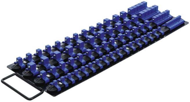 BGS technic Jeu de rails pour douilles BGS avec 80 clips, pour douilles de 6,3 mm (1/4