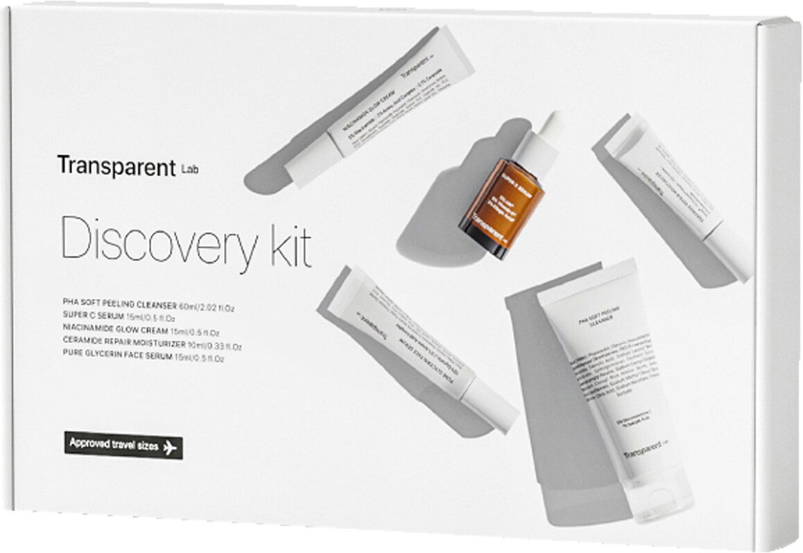 115ml Transparent Lab Discovery Kit (Cleanser 60ml + Serum 15ml + Cream 15ml + Moisturizer 10ml + Face Serum 15ml)