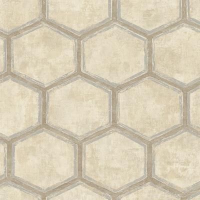 Seabrook Designs Wright Faux Honeycomb Unpasted Wallpaper