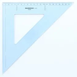 RUMOLD Zeichendreieck 45 Grad 32 cm Kunststoff transparent/getönt Packung mit 10 Stück