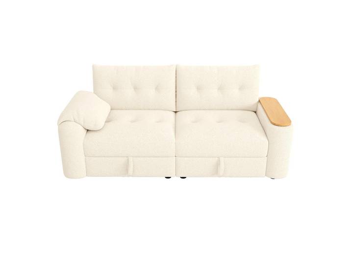 Komhtom 3-Sitzer-Sofa mit Stauraum in Beige, Mode, 80x87x207.5 cm, Wohnzimmer, Sofas & Couches, Sofas, 3-Sitzer Sofas