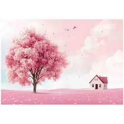 FOTOTAPETE Kinderzimmer Mädchen Baum 300x210
