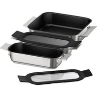 Kochgeschirr-Set Induktion Z9403FF0, Pfannen-Set edelstahl/schwarz, 1x medium, 2x klein mit Glasdeckel