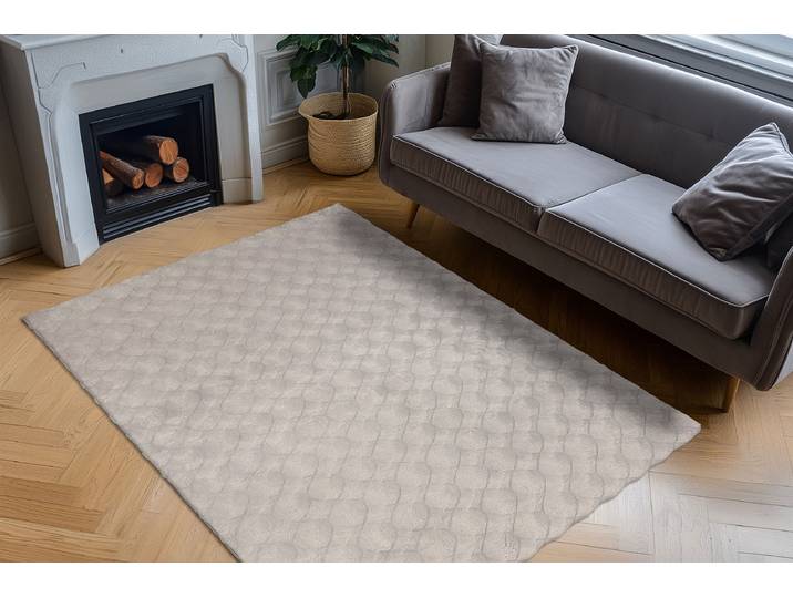 Tapis à poils longs Royal Glow 825 120 x 170cm Gris/Gris