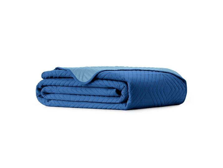 Tagesdecke 220 x 240cm Blau/Blau Microfaser