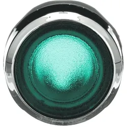 ABB MP1-21G Leuchtdrucktaster, grün, flach-tastend, Frontring, Kunststoff verchromt beleuchtbar, transparent 1SFA611100R2102