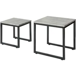 COUCHTISCH 2er Set Grau