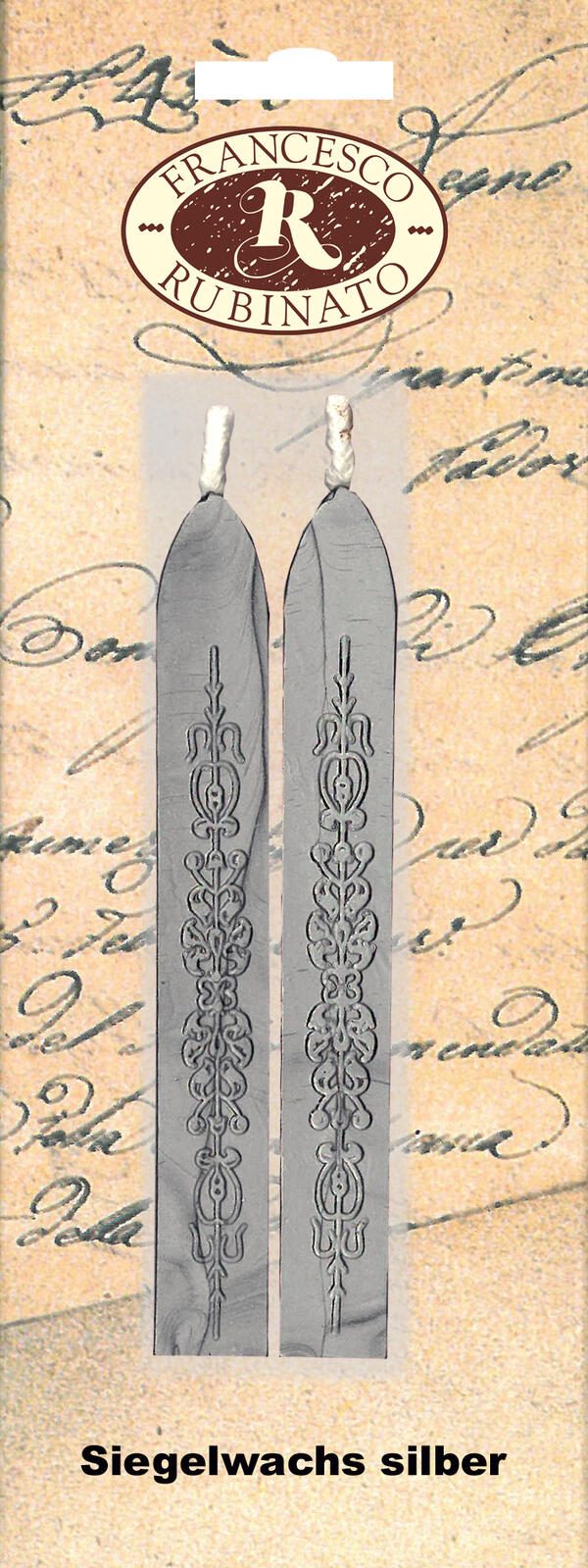 FRANCESCO RUBINATO™ Siegelwachs mit Docht, silber RU-4104-19SB