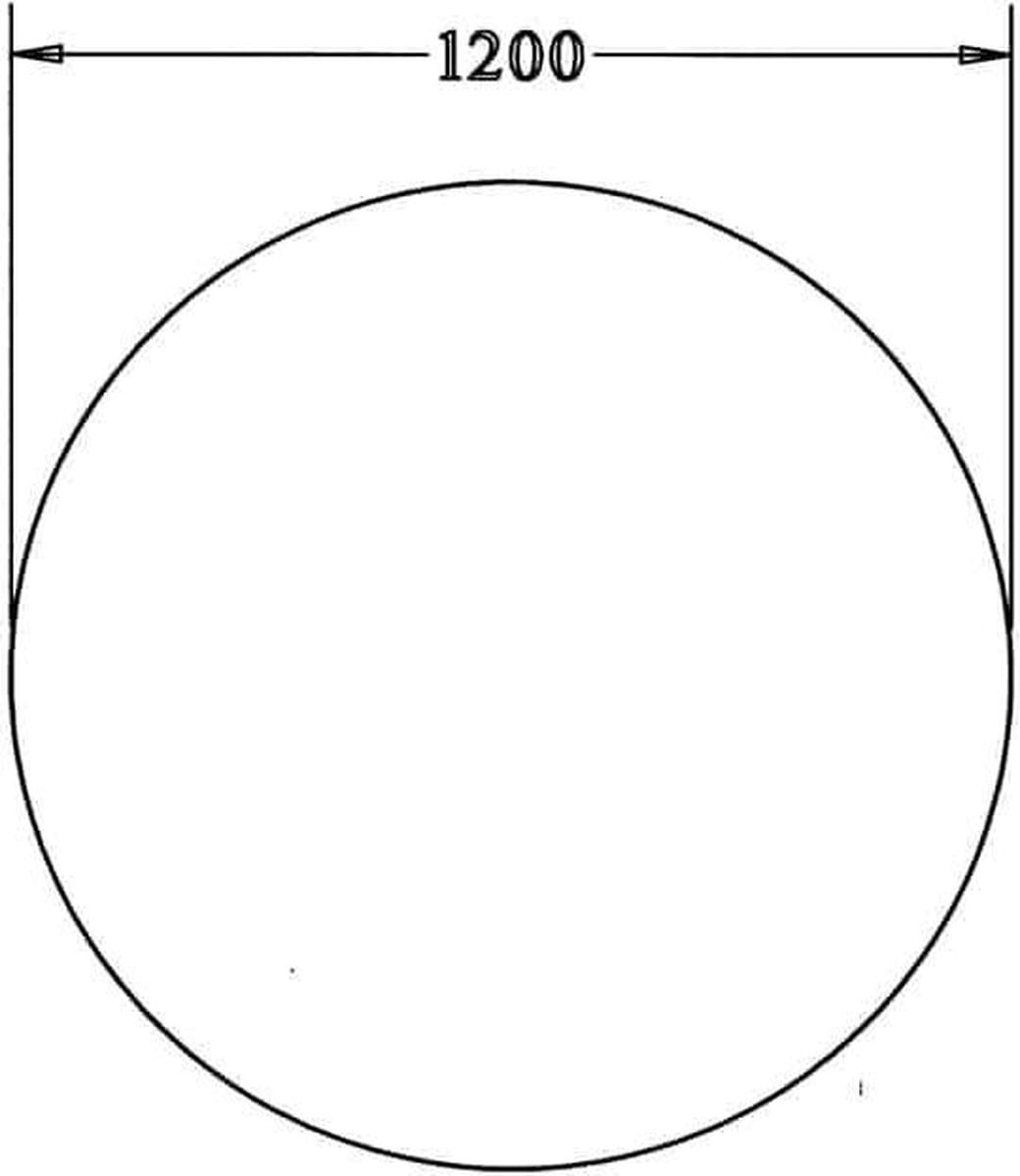 Los rond melamine bureaublad Licht Eiken, Diameter: 120 cm, Dikte: 25 mm