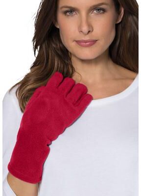 Women's Fleece Gloves by Accessories For All in Classic Red