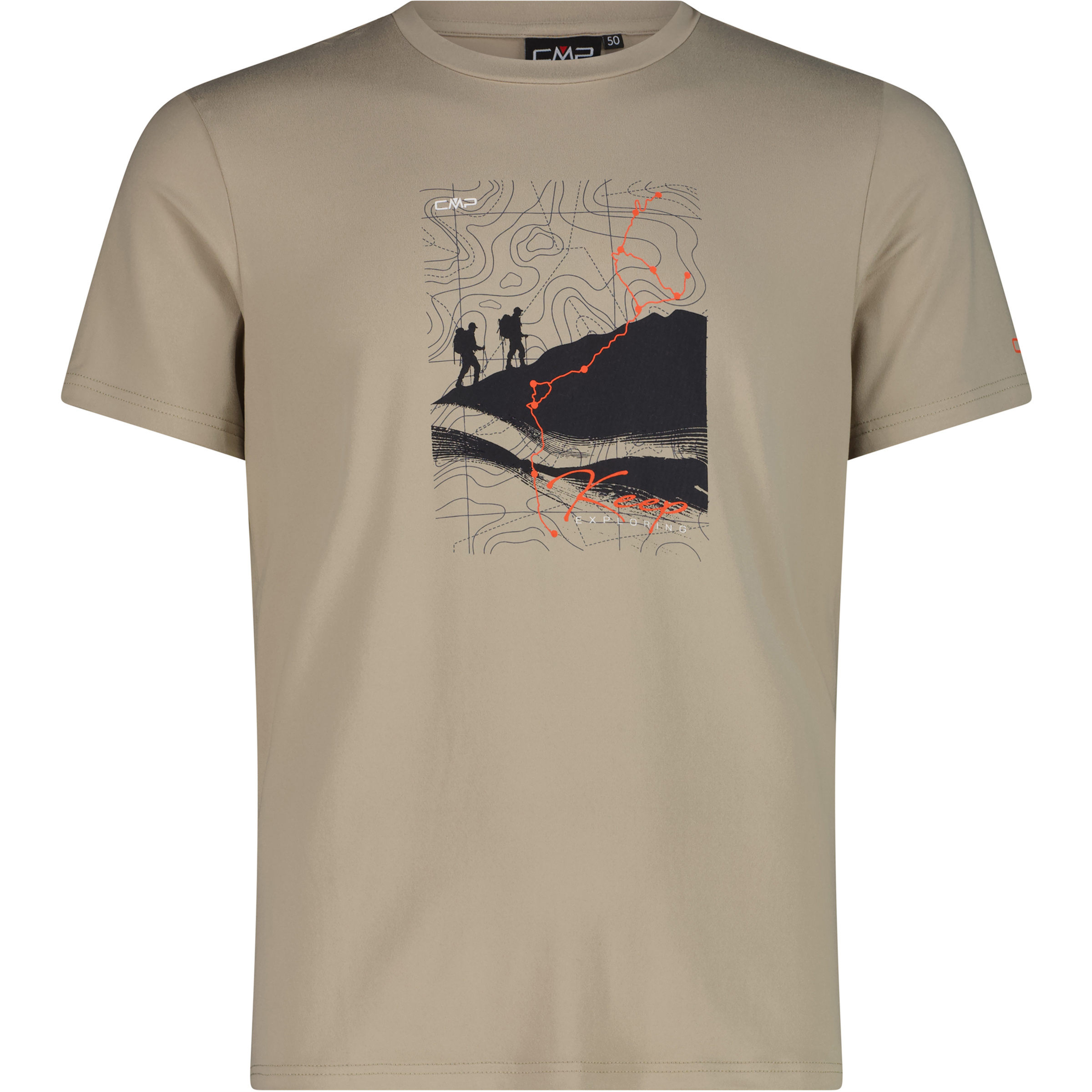CMP Funktions Herren T-Shirts beige Größe 4XL Trekking Elastisch