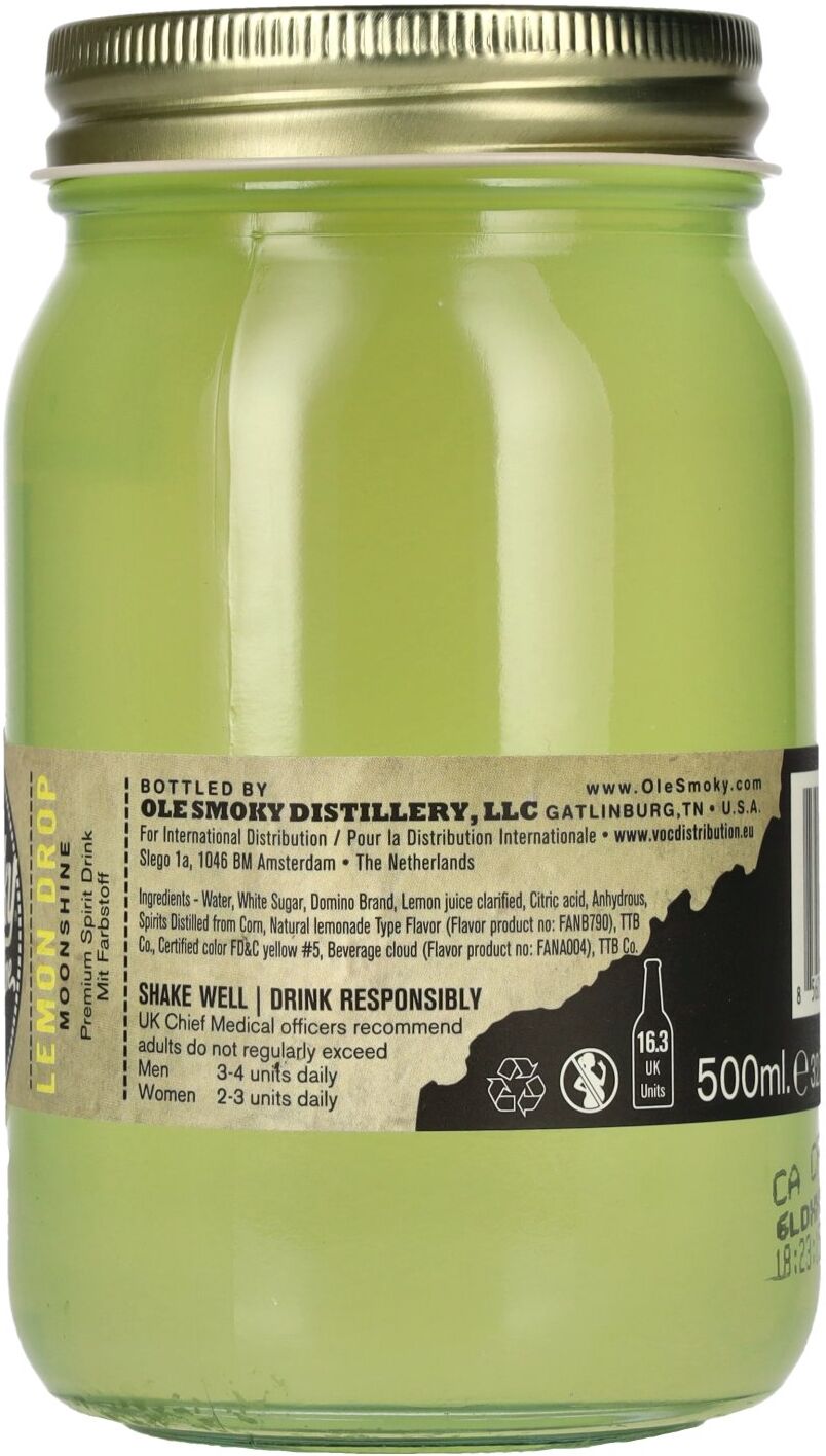 Ole Smoky Moonshine Ole Smoky Tennessee Moonshine LEMON DROP 32,5% Vol. 0,5l