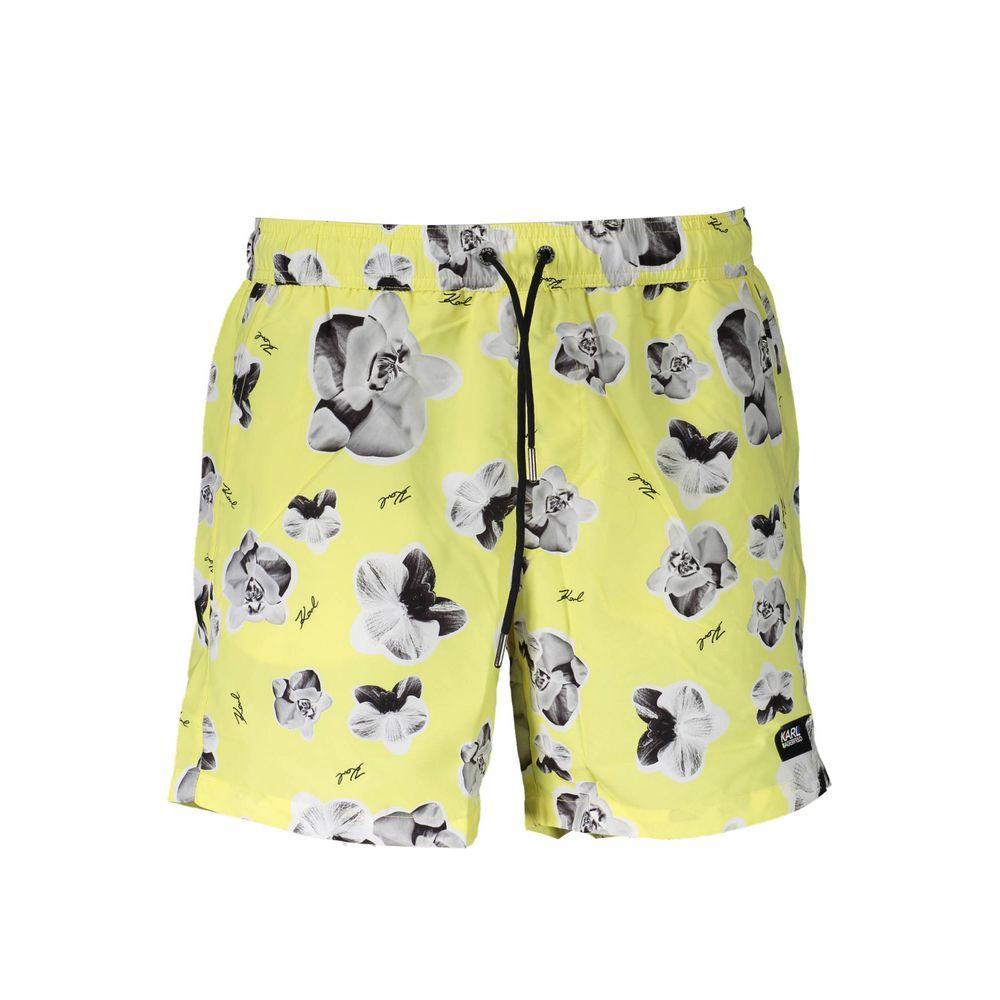 Karl Lagerfeld Gelbe Polyester Herren Bade-Boxershorts