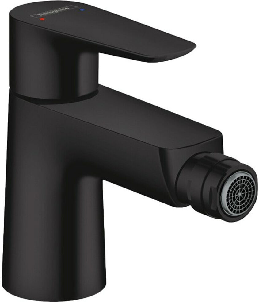 Hansgrohe Bidet-Einhebelmischer Talis E m Zugstangen-Ablaufgarnitur, mattschwarz (71720670)