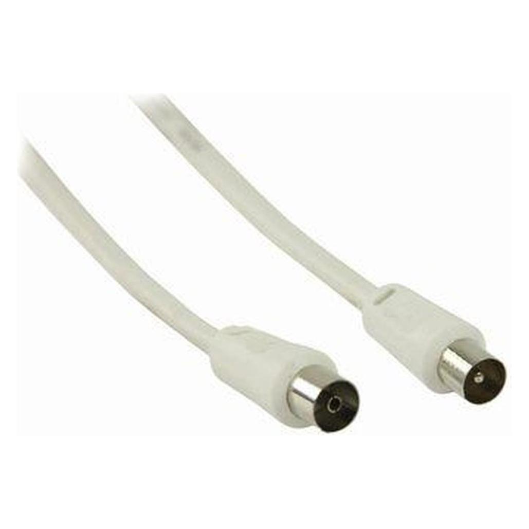 Nedis Koaxialkabel IEC (Coax) Stecker IEC (Coax) Buchse Vernickelt 75 Ohm Doppelt geschirmt Unisex (90 dB) (CSGP40000WT250)