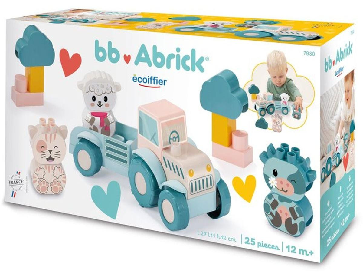 Ecoiffier My First Tractor Speelgoed voor Baby's vanaf 12 maanden - Pastelkleur - 25 stuks