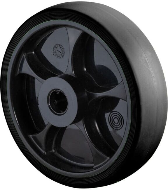 BS Roulettes roue en caoutchouc thermoplastique 80mm noir, plastique, RL ; BS Rollen (B44.081.F006)