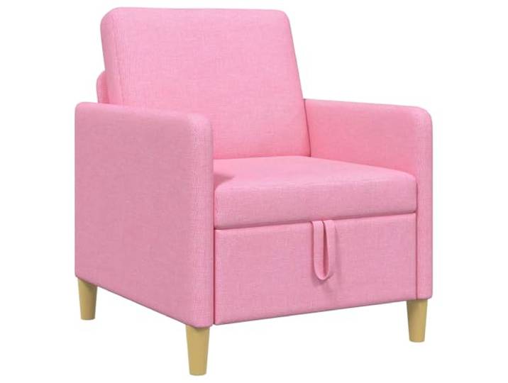 PUGYNBK Sofa mit Stauraum, Rosa, 72 x 78 x 87 cm, Polyester Klappsitz, versteckter Raum, waschbarer Bezug, Gestell aus Metall und Holz, braune Beine aus Kunststoff, Verwendung in Räumen