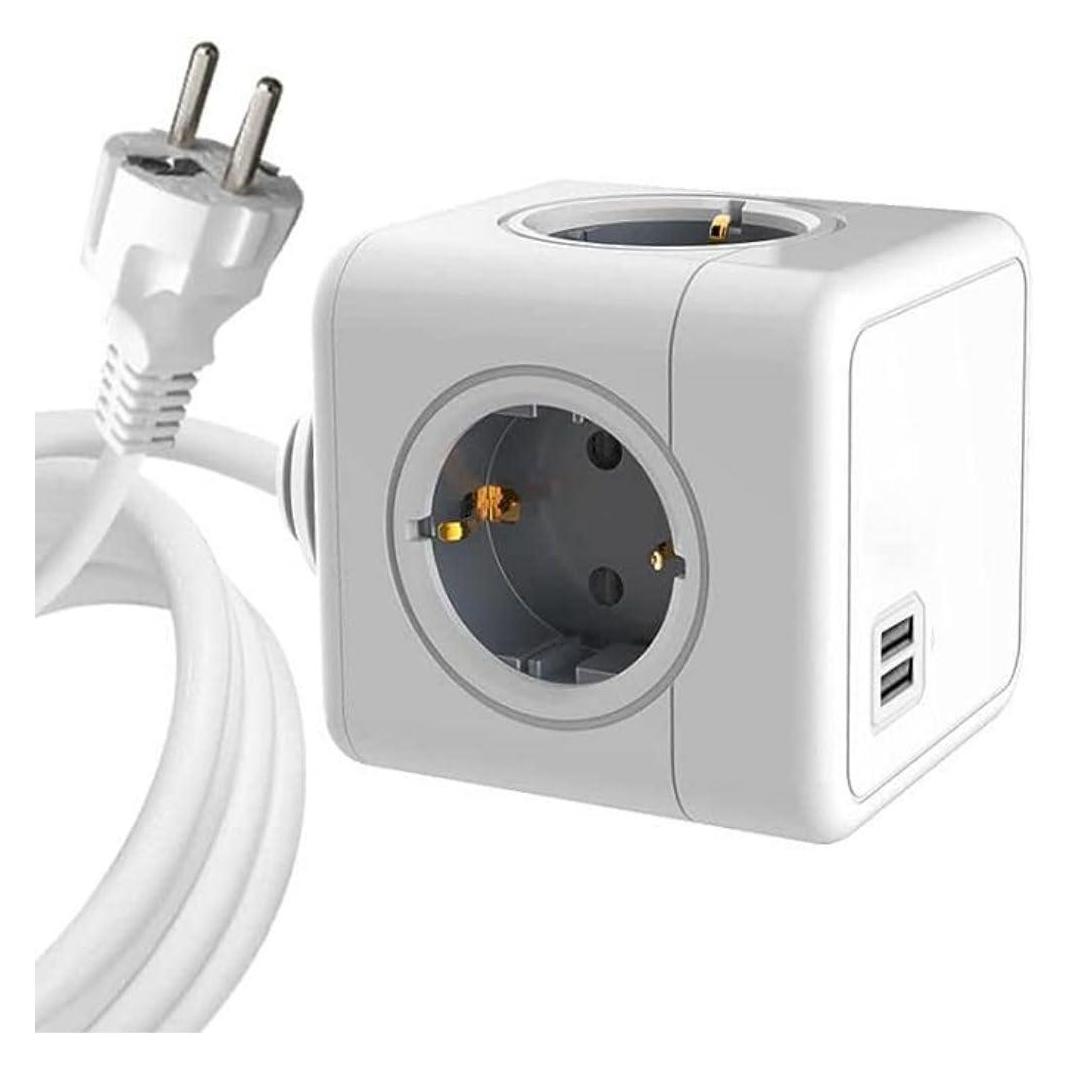 MicroConnect Power cube, 4 Schuko outlets (4x, CEE 7/3, 1.50 m) (MC-CUBE015USB)