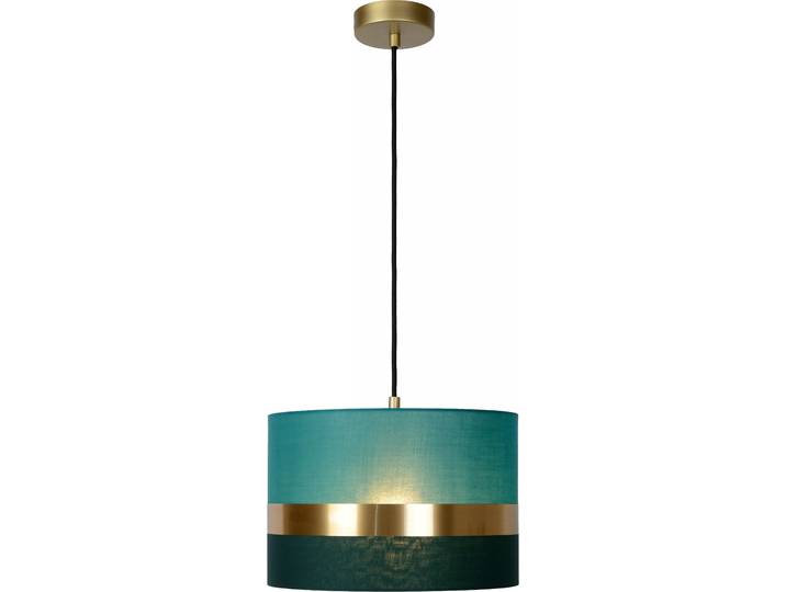 Suspension EXTRAVAGANZA vert-turquoise 1xE27x40W en tissu\, dimensions : 152\,5 x 30 x 30 cm\, IP20\, Lucide