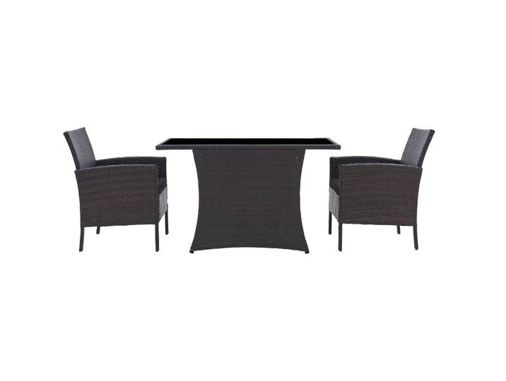 Gartenmöbel-Set Eduardo braun Polyrattan B 66 T 120 H 71 cm