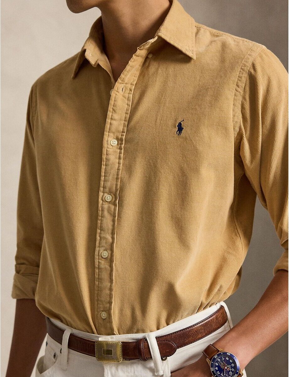 POLO RALPH LAUREN Chemise ajustée en velours côtelé, Custom Fit