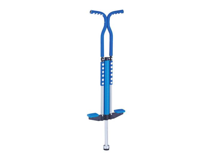 Blauer Pogo Stick für Kinder Weiss-Blau-Silber