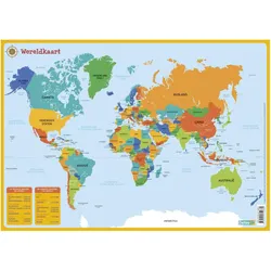 Deltas Lernuntersetzer - Weltkarte (Niederländisch)