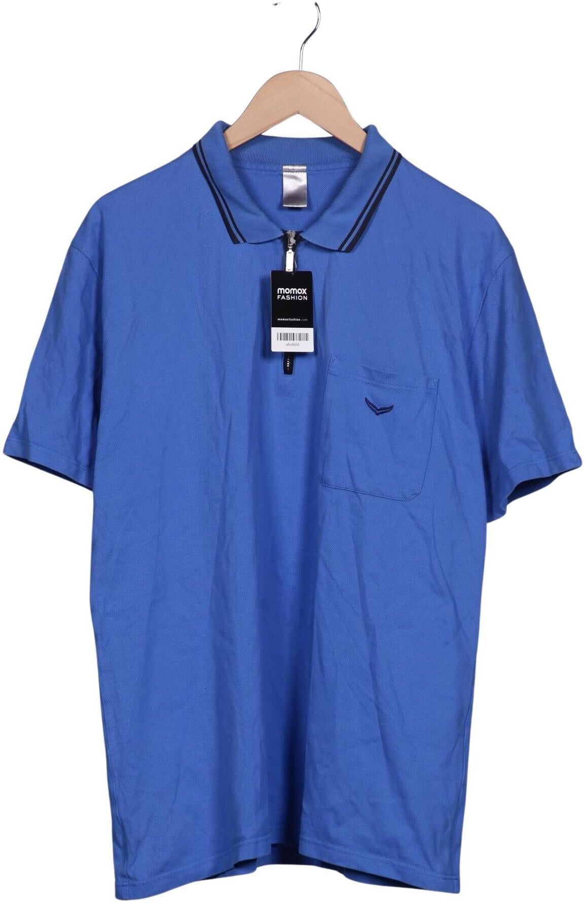 Trigema Herren Poloshirt, Blau, Gr. XL, kein / Etikett - Second Hand