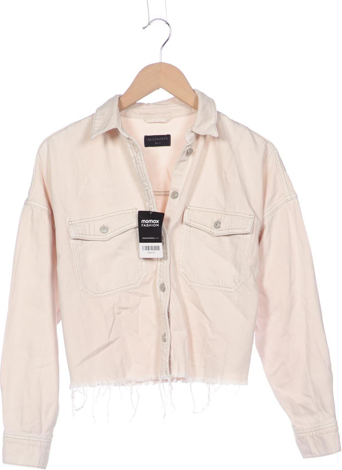 All Saints Damen Jacke, Pink, Gr. XS, Baumwolle / Lyocell - Second Hand