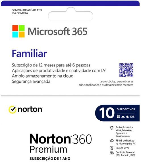 Microsoft OFFICE 365 FAMILIA 25 + NORTON