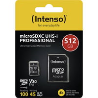 UHS-I Professional 512 GB microSDXC, Speicherkarte schwarz, UHS-I U3, Class 10