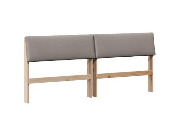 Makastle Gepolstertes Kopfteil Taupe 200 cm Kiefernholz Schaumstoffpolsterung