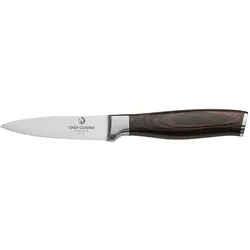 CHEF CUISINE Schäl-Messer, Pakka Braun, Rostfreier Klingenstahl, Geschmiedet, Handgeschliffen & poliert, Fugenlose Verbindung, Ergonomischer Griff