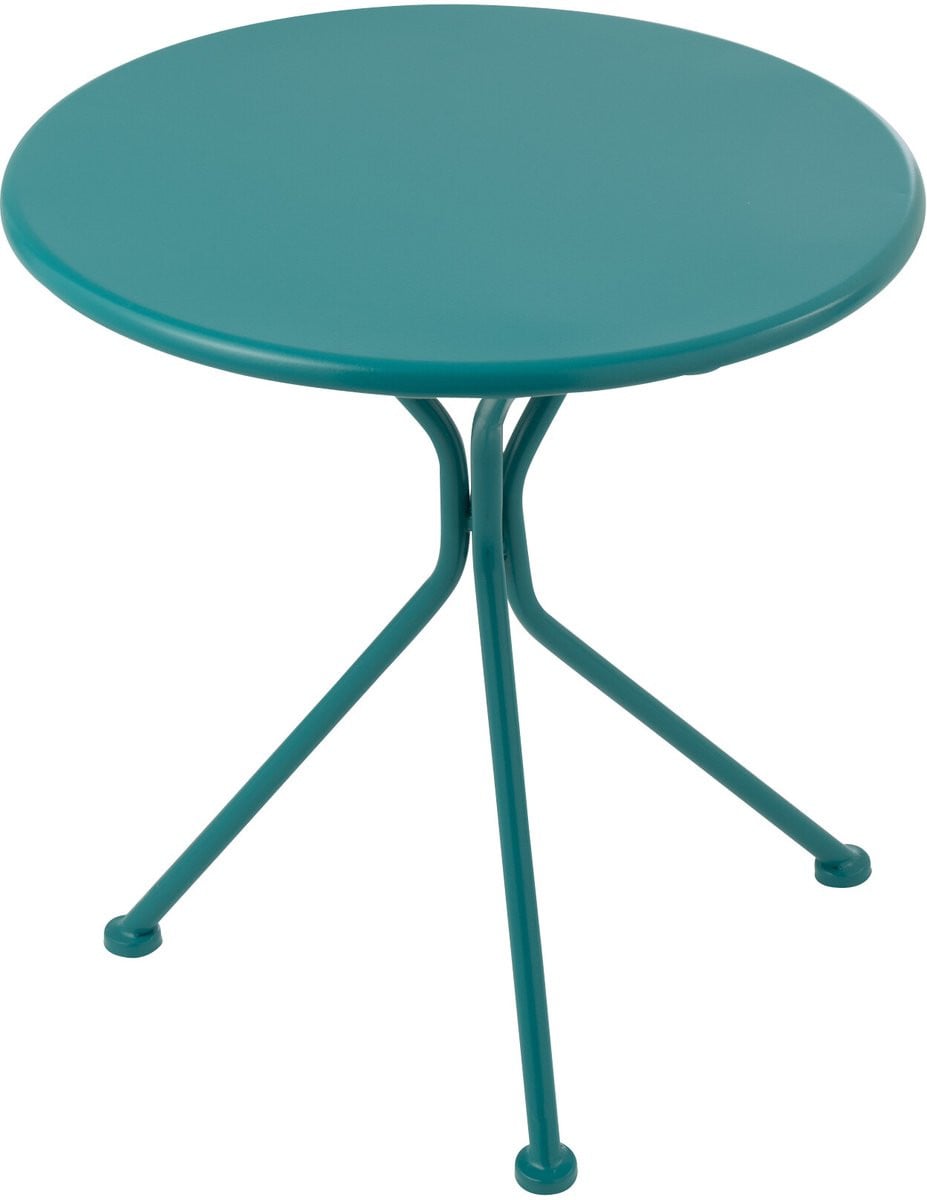 J-Line Tripod Ronde Tafel - Metaal - Turkoois - Small