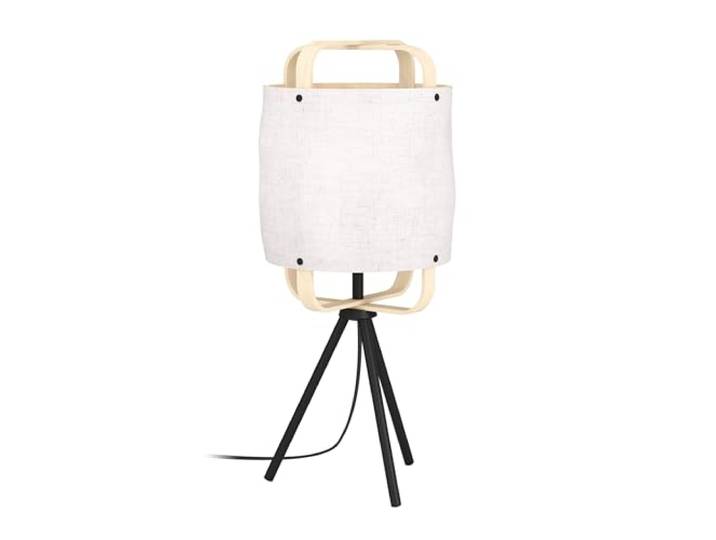 EGLO Stativ Tischlampe Surfleet, Tischleuchte aus Holz