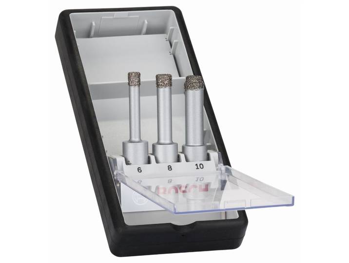Coffret de 3 Forets diamantés à sec BOSCH 2608587145 Robust Line Easy Dry Best Ceramic